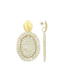 Lott Earrings Filled Oval Double - Nude