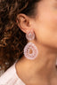 Lott Earrings Double Drop S/L - Crystal Pink