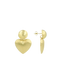 Lott Earrings Hollowed Brushed Heart S