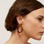 Gas Bijoux Earrings Cobra Hoop Acetate Gold - Brown