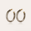 Gas Bijoux Earrings Caftan Hoop Grey