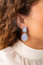 Lott Earrings Pendant Earring Double M - Shiny Frosty Blue