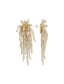 Lott Earrings Tube Waterfall L - Nude