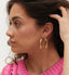 Anna + Nina Sculpted Plain Hoop Earrings