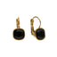 Camps & Camps Square Black Earrings