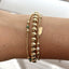 Four split pearl gold coloured