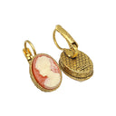 Oorbellen Camps & Camps Rope Ovaal Cameo Coral