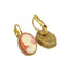 Oorbellen Camps & Camps Rope Ovaal Cameo Coral