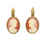 Oorbellen Camps & Camps Rope Ovaal Cameo Coral