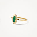 Blush Ring Groene Agaat en Zirkonia 14k Goud 1266YGA