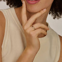 Blush Ring Mozambique Granaat en Zirkonia 14k Goud 1271YGA