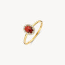 Blush Ring Mozambique Granaat en Zirkonia 14k Goud 1271YGA