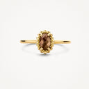 Blush Ring Ovale Parelmoer en Bergkristal 14k Goud 1272YBQ