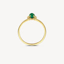 Blush Ring Malachiet en Bergkristal 14k Goud 1272YMA