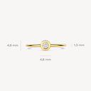 Blush Ring Zirkonia in gladomzetting 14k Goud 1273YZI