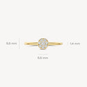 Blush Ring Cirkel bezet met Zirkonia 14k Goud 1277YZI