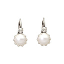 Oorbellen Camps & Camps Rond Pearl White