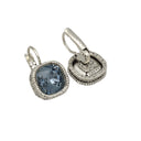 Oorbellen Camps & Camps Rope Vierkant Denim Blue