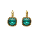 Oorbellen Camps & Camps Rope Vierkant Emerald