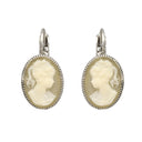 Oorbellen Camps & Camps Rope Ovaal Cameo Blanc