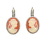Oorbellen Camps & Camps Rope Ovaal Cameo Coral