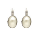 Oorbellen Camps & Camps Rope Ovaal Pearl White