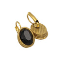 Oorbellen Camps & Camps Rope Ovaal Jet Black