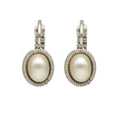 Oorbellen Camps & Camps Rope Ovaal Pearl White