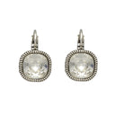 Oorbellen Camps & Camps Rope Vierkant Silver Dust