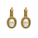 Oorbellen Camps & Camps Rope Ovaal Pearl White