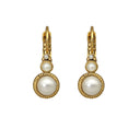 Oorbellen Camps & Camps Dubbel Rond Pearl White