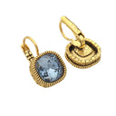Oorbellen Camps & Camps Rope Vierkant Denim Blue