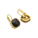 Oorbellen Camps & Camps Rope Vierkant Jet Black