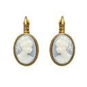 Oorbellen Camps & Camps Rope Ovaal Cameo Blue