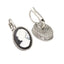 Oorbellen Camps & Camps Rope Ovaal Cameo Black