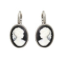 Oorbellen Camps & Camps Rope Ovaal Cameo Black