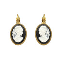Oorbellen Camps & Camps Rope Ovaal Cameo Black