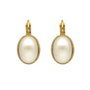 Oorbellen Camps & Camps Rope Ovaal Pearl White