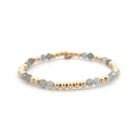 PScallme Armband Gaby Light Grey 4mm Gold Coloured