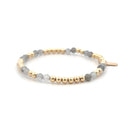 PScallme Armband Gaby Light Grey 4mm Gold Coloured