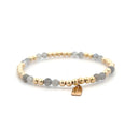 PScallme Armband Gaby Light Grey 4mm Gold Coloured