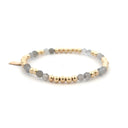 PScallme Armband Gaby Light Grey 4mm Gold Coloured