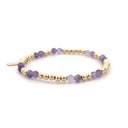 PScallme Armband Gaby Purple 4mm Gold Coloured