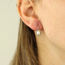 Oorbellen Camps & Camps Rope Ovaal Pearl White