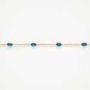 Blush Armband Helderblauwe Resin ⌀ 0.7mm 14k goud 2226YRB