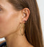 Anna + Nina Single Queen of Hearts Hoop Oorbel
