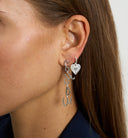 Anna + Nina Single Rhapsody Love Ring Oorbel