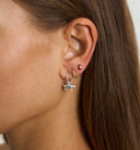 Anna + Nina Single Heavenly Stars Hoop Oorbel