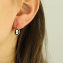 Camps &amp; Camps Rope Cameo Black Earrings