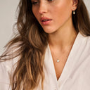 Blush ketting Hanger Parelmoer en Bergkristal 14k goud 3169YMQ